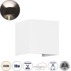 GloboStar AXIS-S ������ �������������� �������� ���������� ����� Up & Down Led 10W 1200lm 10 ��� 60� Ac 220-240V ��������� IP65 �10 x �10 x �10cm - ������ ����� 4500K - ����� - Bridgelux Chip - 3 Years Warranty - (60563)