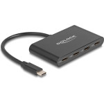 DeLock USB-C Hub 4x USB-C �����, 10 Gbps, 10 watt, ���� - (64129)