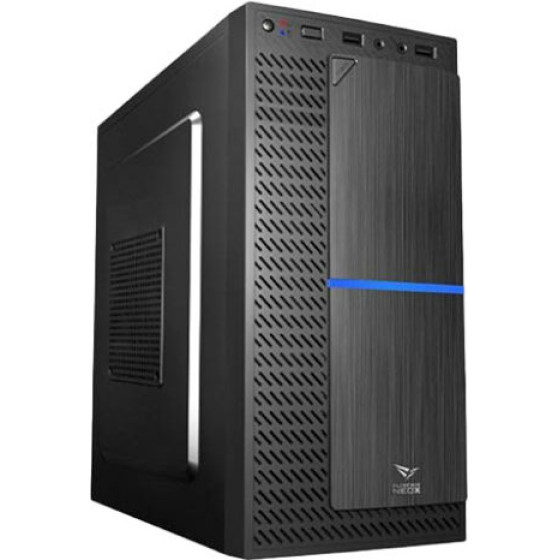 Alcatroz Mini Atx Pc Case With Psu 450W Azzura Neox Blue - (AZZURANEOXBLUE)