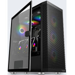 Armaggeddon Gaming Pc Case Tessaraxx Apex 8 Air E-Atx Mesh Design Front Panel Black - (APEX8AIRB)