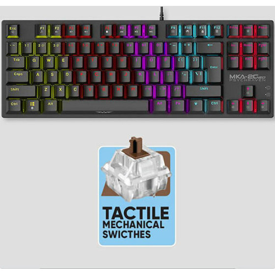 Armaggeddon Mechanical Keyboard MKA-2C Neo Black Tactile Brown Switch - (MKA-2C-NBT)