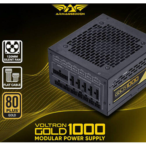 Armaggeddon Psu Voltron Gold 80+ Rating 1000W - (VG1000)