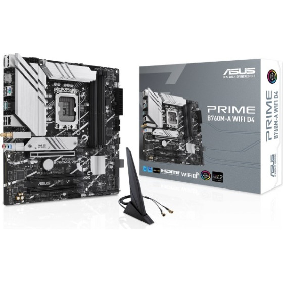 Asus Motherboard Prime B760M-A Wifi D4, DDR4, Matx - (90MB1CX0-M0EAY0)