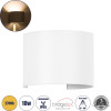 GloboStar AXIS-R ������ �������������� �������� ����������/���������� ����� Up & Down Led 10W 1150lm 10 ��� 60� Ac 220-240V ��������� IP65 �10 x �10 x �10cm - ����� ����� 2700K - ����� - Bridgelux Chip - 3 Years Warranty - (60635)