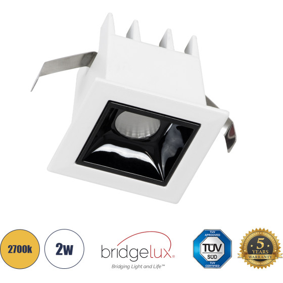 GloboStar Luminar Superior Led Spot Downlight Trimless 2W 270lm 36� Ac 220-240V IP20 �4.3 x �4.3 x �4.5cm - ����� �� ����� �������� - ����� ����� 2700K - Bridgelux High Lumen Chip Gen2 - Tuv Certified Driver - 5 Years Warranty - (60315)