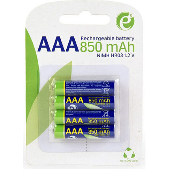 Energenie Ready To Use Recheargeable Batteries Aaa 850MAh 4PCS/Pack - (EG-BA-AAA8R4-01)