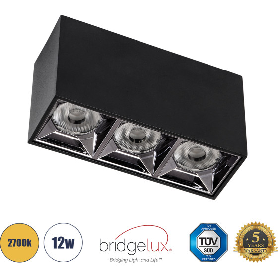 GloboStar Luminar Superior ����������� Led Spot Downlight Trimless 12W 1620lm 36� Ac 220-240V IP20 �11.8 x �4.2 x �6.6cm - ����� �� �������� ������� - ����� ����� 2700K - Bridgelux High Lumen Chip Gen2 - Tuv - 5 Years Warranty - (60325)