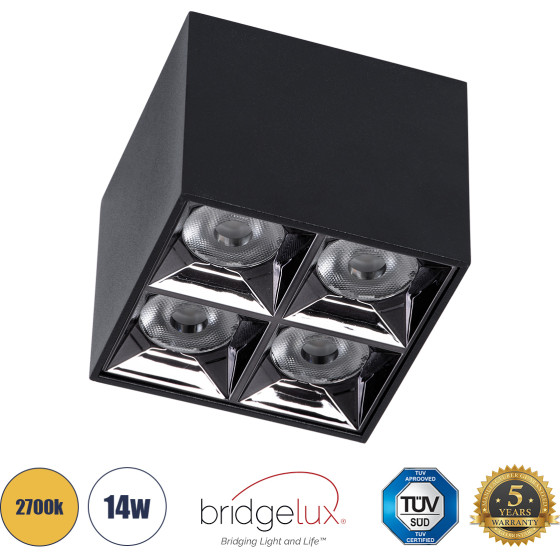 GloboStar Luminar Superior ����������� Led Spot Downlight Trimless 14W 1890lm 36� Ac 220-240V IP20 �8.2 x �8.2 x �6.6cm - ����� �� �������� ������� - ����� ����� 2700K - Bridgelux High Lumen Chip Gen2 - Tuv - 5 Years Warranty - (60333)