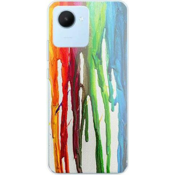 iNOS ���� Tpu Realme C30 Art Theme Vertical Watercolor - (5205598162559)