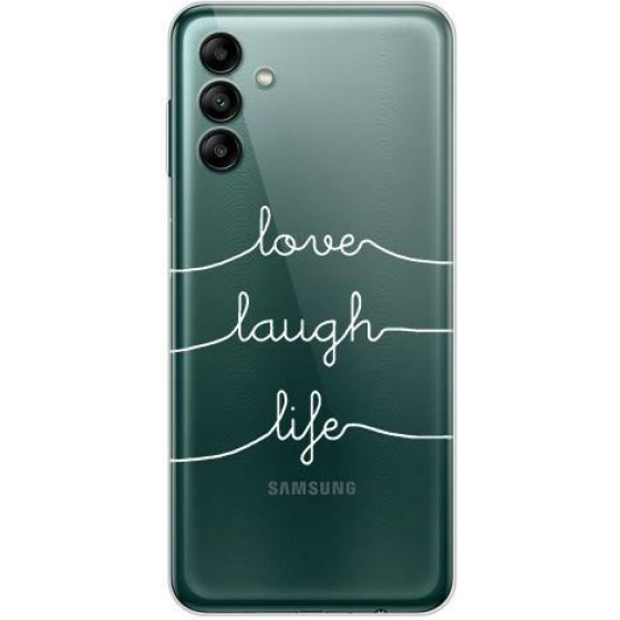 iNOS ���� Tpu Samsung A047F Galaxy A04s/ A136U Galaxy A13 5G Art Theme Love-Laugh-Life - (5205598162665)