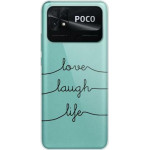 iNOS ���� Tpu Xiaomi Poco C40 Art Theme Love-Laugh-Life - (5205598162672)
