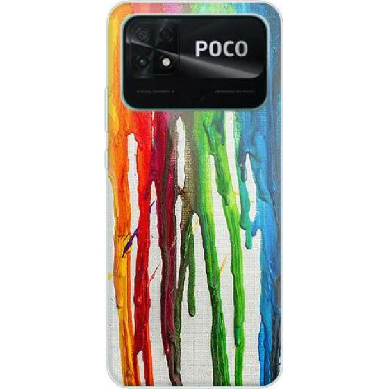 iNOS ���� Tpu Xiaomi Poco C40 Art Theme Vertical Watercolor - (5205598162580)