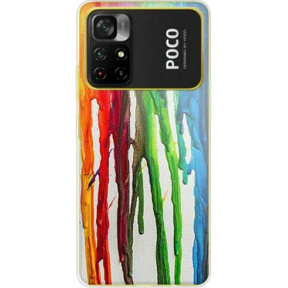 iNOS ���� Tpu Xiaomi Poco M4 Pro 5G / Redmi Note 11S 5G Art Theme Vertical Watercolor - (5205598162597)