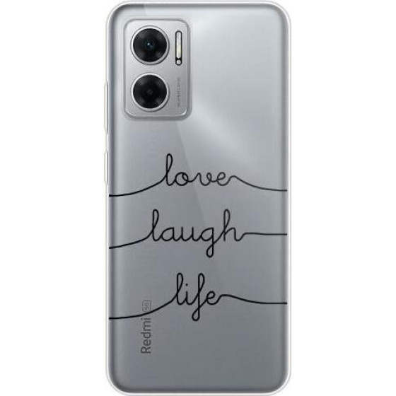 iNOS ���� Tpu Xiaomi Redmi 10 5G Art Theme Love-Laugh-Life - (5205598162702)