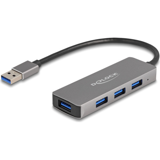 DeLock Usb Hub 4x Usb 3.2 Gen 1 �����, 5Gbps, ���� - (63171)