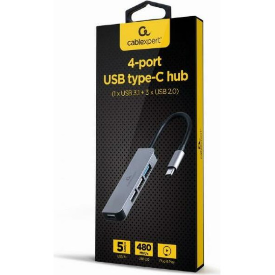 Gembird USB3 HUB, 1USb 3.0, 3XUsb 2.0 - (UHB-CM-U3P1U2P3-01)