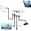 Powertech USB-C Hub HDMI/RJ45/USB/USB-C Pd �����, ���� - (PTH-085)