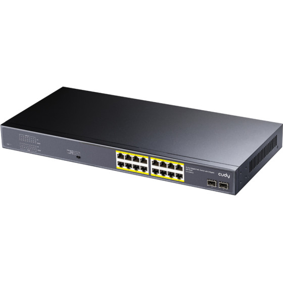 Cudy PoE+ Switch 16-Port PoE+, 2x SFP, 200W, V2.0 - (GS1020PS2)