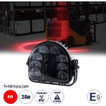 GloboStar E9 Mark Forklift Safety Lights - ���� �������������� & ������������ ��������� ��� ���������� - ����� Led 24W Dc 9-80V ��������� IP67 ������� �14 x �14.5 x �6cm - (85423)