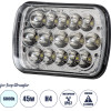 GloboStar ������ Jeep Wrangler ������� �������� H4 H/L Led Cree Cxb Cob 45W 4500lm Dc 9-80V ��������� IP67 ����� ����� 6000K �17 x �11 x �5.5cm - (85421)