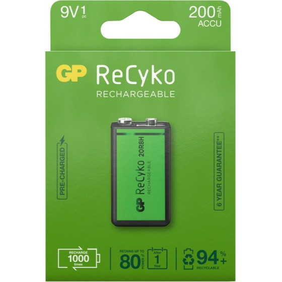 GP Batteries IC-GP201219 - Ni-Mh ���������������� �������� 9V 200mAh GP ReCyko
