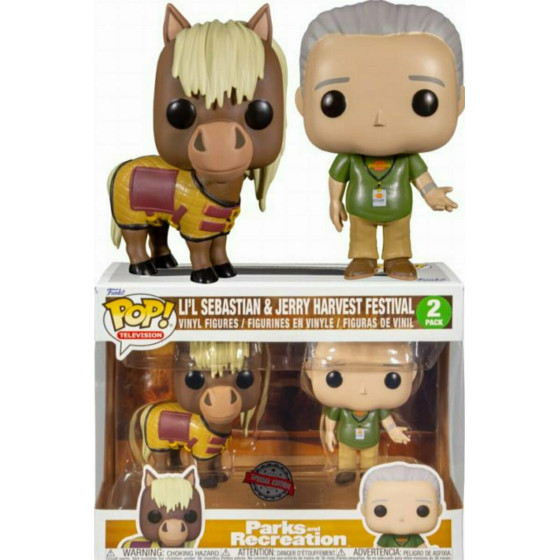 Funko Pop! 2-Pack Television: Parks and Recreation - Lil Sebastian Jerry Harvest Festival (Special Edition) Vinyl Figures