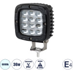 GloboStar E4 Mark Vehicle & Forklift Work Lights - ���� �������� ��� ������� ���������� - ����� Led 36W Dc 10-30V ��������� IP67 ����� ����� 6000K �12.5 x �9.5 x �6.5cm - (85428)