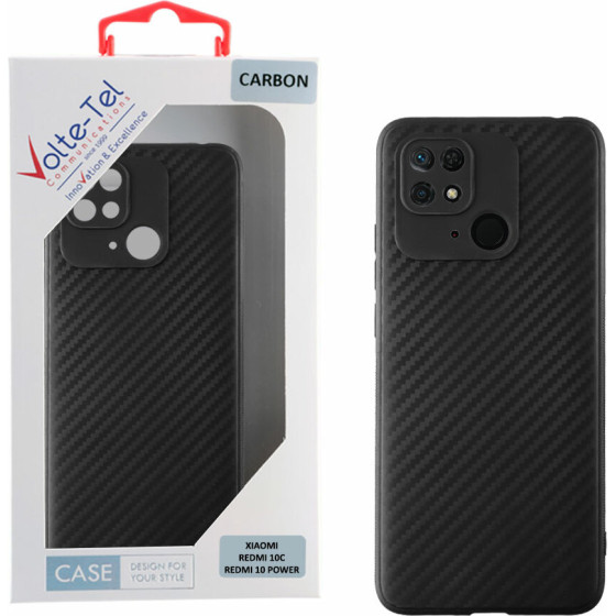 Volte-Tel ���� Xiaomi Redmi 10C/Redmi 10 Power 6.71'' Carbon Camera Protective BLACK - (5205308329234)