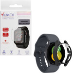 Volte-Tel Tempered Glass Samsung Watch 5 40mm 1.2'' 9H 0.30mm Pc Edge Cover With Key 3D Full Glue Full Cover BLACK - (5205308325649)