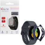 Volte-Tel Tempered Glass Samsung Watch 5 40mm 1.2'' 9H 0.30mm Pc Edge Cover With Key 3D Full Glue Full Cover BLUE - (5205308325687)