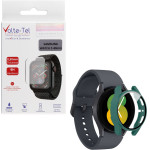 Volte-Tel Tempered Glass Samsung Watch 5 40mm 1.2'' 9H 0.30mm Pc Edge Cover With Key 3D Full Glue Full Cover GREEN - (5205308325670)