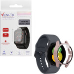 Volte-Tel Tempered Glass Samsung Watch 5 40mm 1.2'' 9H 0.30mm Pc Edge Cover With Key 3D Full Glue Full Cover Rose GOLD - (5205308325694)