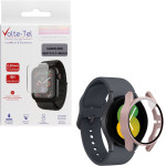 Volte-Tel Tempered Glass Samsung Watch 5 44mm 1.4'' 9H 0.30mm Pc Edge Cover With Key 3D Full Glue Full Cover Rose GOLD - (5205308325779)
