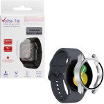 Volte-Tel Tempered Glass Samsung Watch 5 44mm 1.4'' 9H 0.30mm Pc Edge Cover With Key 3D Full Glue Full Cover SILVER - (5205308325793)