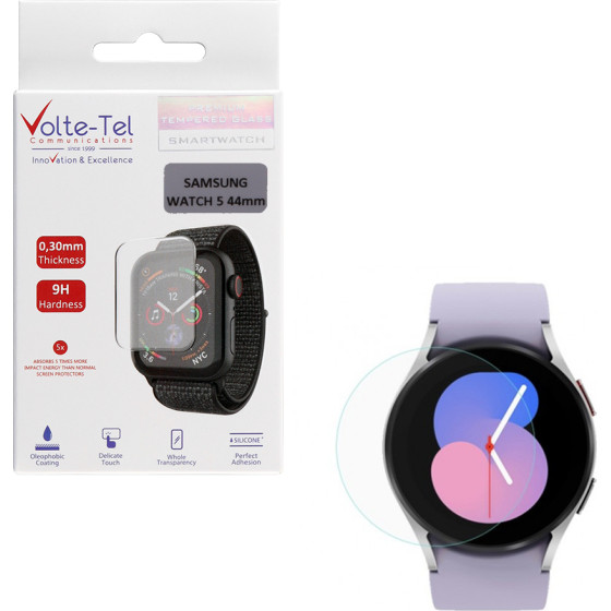 Volte-Tel Tempered Glass Samsung Watch 5 44mm R910/R915 1.40'' 9H 0.30mm 2.5D Full Glue Full COVER - (5205308326950)
