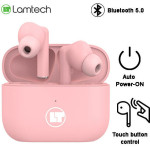 Lamtech Bluetooth 5.0 Tws Earphones With Charging Dock Pink - (LAM112839) - (5202021112839)