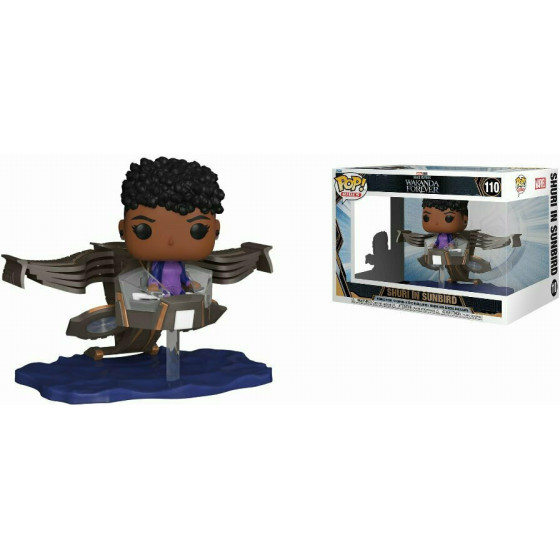 Funko Pop! Rides Super Deluxe: Marvel Black Panther Wakanda Forever - Shuri in Sunbird #110 Bobble-Head Vinyl Figure