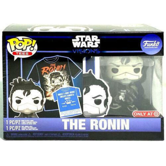 Funko Pop! Tee (Adult): Disney Star Wars Visions - The Ronin (Special Edition) Bobble-Head Vinyl Figure and T-Shirt (M)