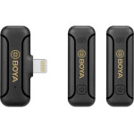 BOYA 2,4GHz Mobile wireless mic For IOS iPhone (2 transmitters, two person vlog) - (BY-WM3T2-D2)