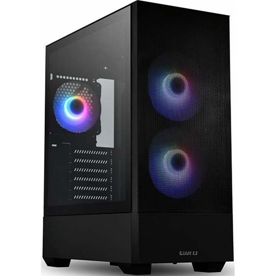 Lian Li Lancool 205 Mesh Black PC Case - ATX/M-ATX/Mini-ITX Tower & 3 aRGB PWM fans - 1x120mm 2x140m - (G99.OE764CX.00)