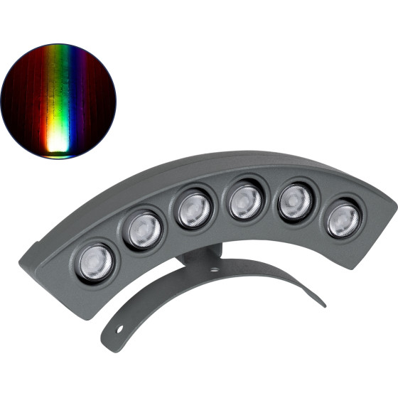 GloboStar TREELIGHT-Plante ����� ����� �������� Wall Washer ������ ��� ���� - ������ Led 6W 630lm 15� Dc 24V ��������� IP67 �18 x �3.7 x �7.5cm Rgbw DMX512 - ���� ������� - 3 Years Warranty - (90459)