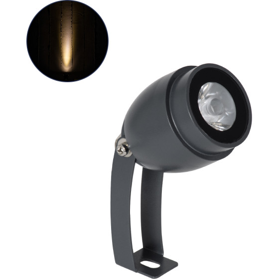 GloboStar TREELIGHT-Treegal ���� �������� ������ ��� ���� - ������ �� ���� ������ & ������ Led 3W 330lm 15� Dc 24V ��������� IP67 �5 x �14.7cm ����� ����� 2700K - ���� ������� - 3 Years Warranty - (90461)