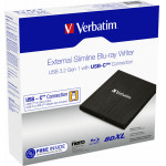 Verbatim ��������� Blu-Ray Writer Drive Usb 3.1 ����� - (43889)