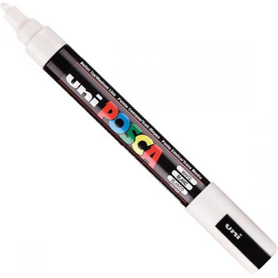 Uni-Ball ���������� Posca Pc-5M Medium White (PC5MMWH)