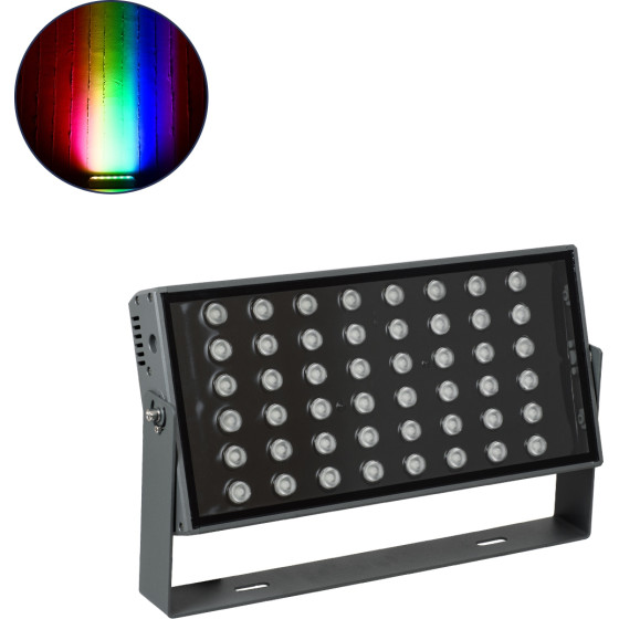 GloboStar FLOOD-Zana ��������� Wall Washer ��� ������� ������� Led 100W 8500lm 30� Dc 24V ��������� IP65 �45.5 x �28 x �10cm Rgbw DMX512 - ���� ������� - 3 Years Warranty - (90559)