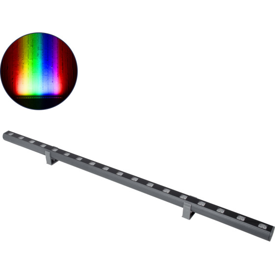 GloboStar WASHER-Panda ����� �������� Ultra Slim Wall Washer Led 18W 1530lm 15� Dc 24V ��������� IP67 �100 x �4 x �3.5cm Rgbw DMX512 - ���� ������� - 3 Years Warranty - (90581)