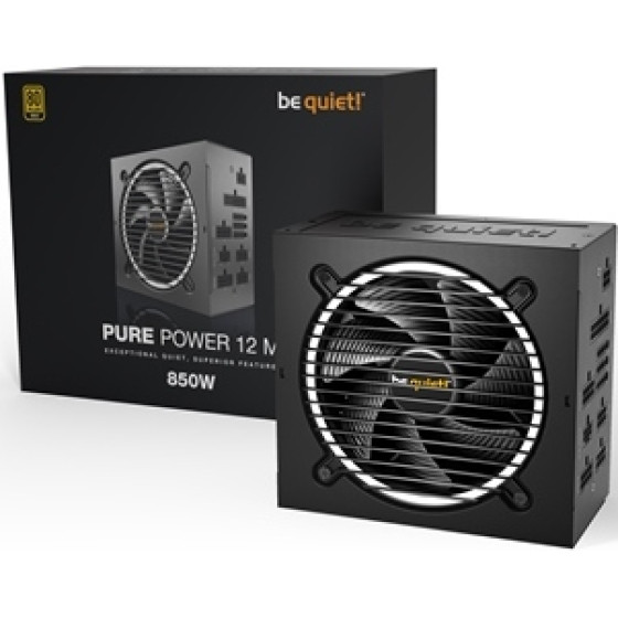 Bequiet Psu Pure Power 12 M 850W Gold CERTIFIED, Modular CABLES, Silent Optimized 12CM FAN, 10YW - (BN344)