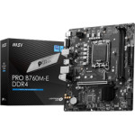 MSI Mb Pro B760M-E DDR4, Socket Intel LGA1700 13th/12th GEN, Cs Intel B760, 2 Dimm Sockets DDR4, VGA/HDMI, Lan GIGABIT, MICRO-ATX, 3YW. - (911-7D48-008)
