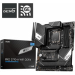 MSI Mb Pro Z790-A Wifi DDR4, Socket Intel LGA1700 13th/12th GEN, Cs Intel Z790, 4 Dimm Sockets DDR4, DP/HDMI, Lan Intel 2.5G, WIFI, ATX, 3YW. - (911-7E07-001)