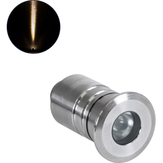 GloboStar UNDERWATER-Dani ��������� ������� ��������� ���� ������ ��� ����������� Led 1W 90lm 5� Dc 24V ��������� IP68 �3 x �5cm ����� ����� 2700K - ���������� ������ - 3 Years Warranty - (90410)